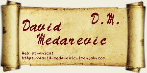 David Medarević vizit kartica